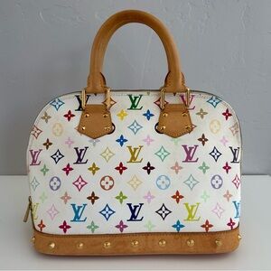 Auth VTG LOUIS VUITTON Multicolor Monogram Alma Bag